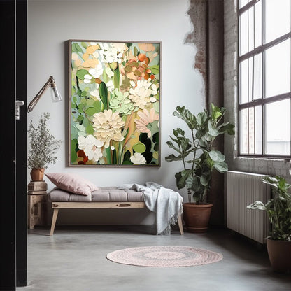 Floral canvas painting