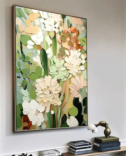 Floral canvas painting