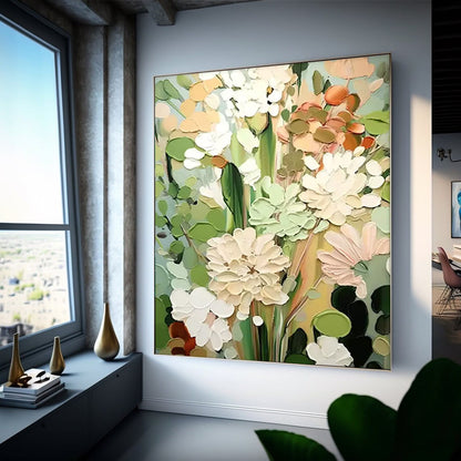 Floral canvas painting