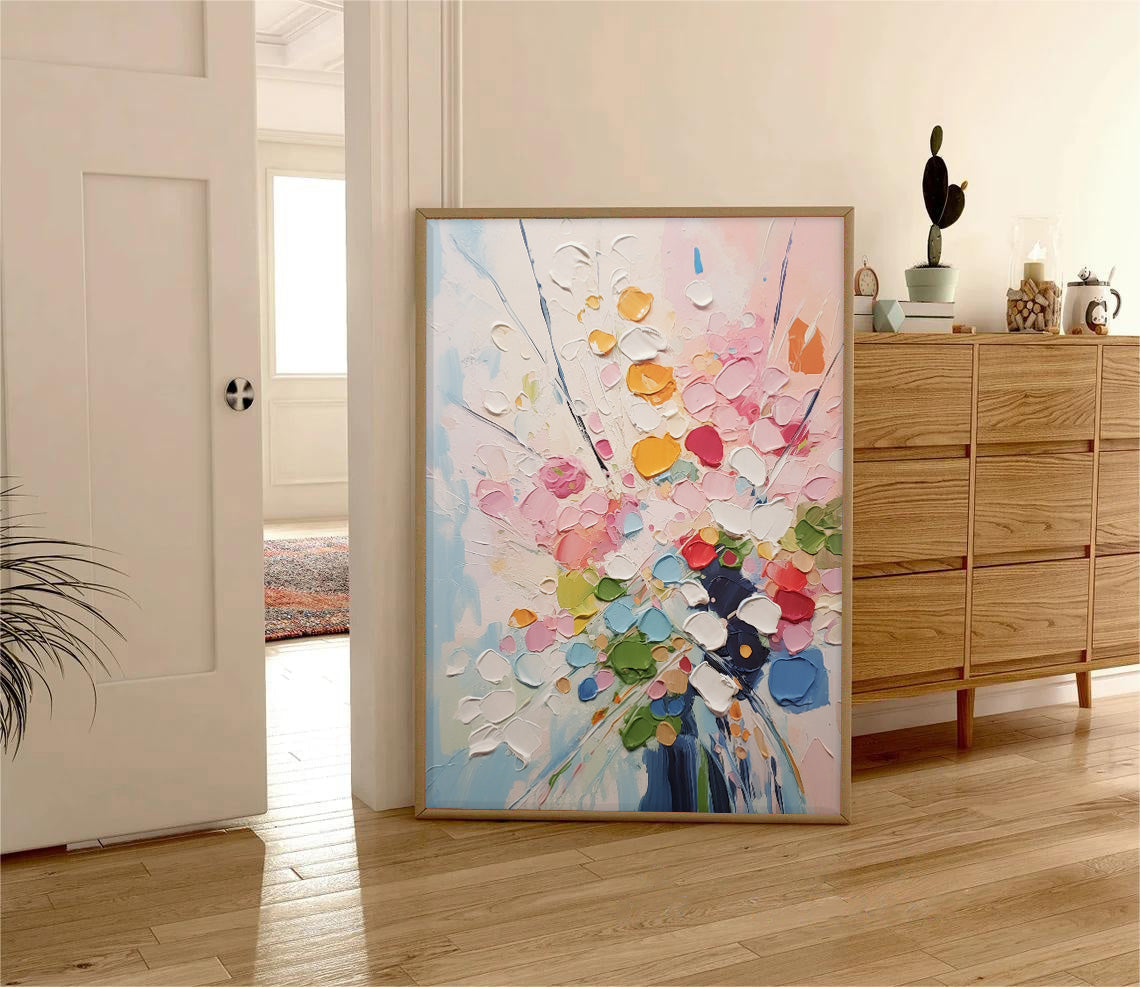 Abstract bouquet of flowers painting