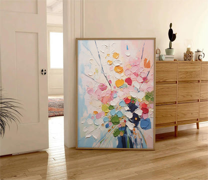 Abstract bouquet of flowers painting