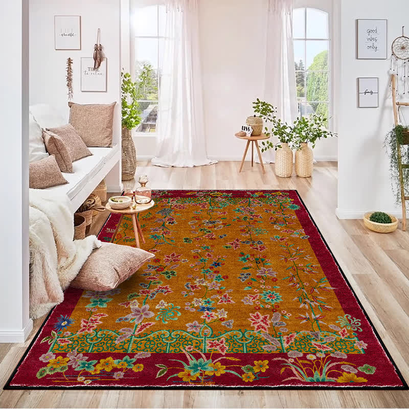 Retro floral rug