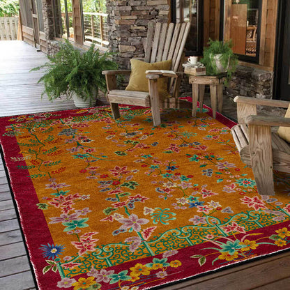 Retro floral rug