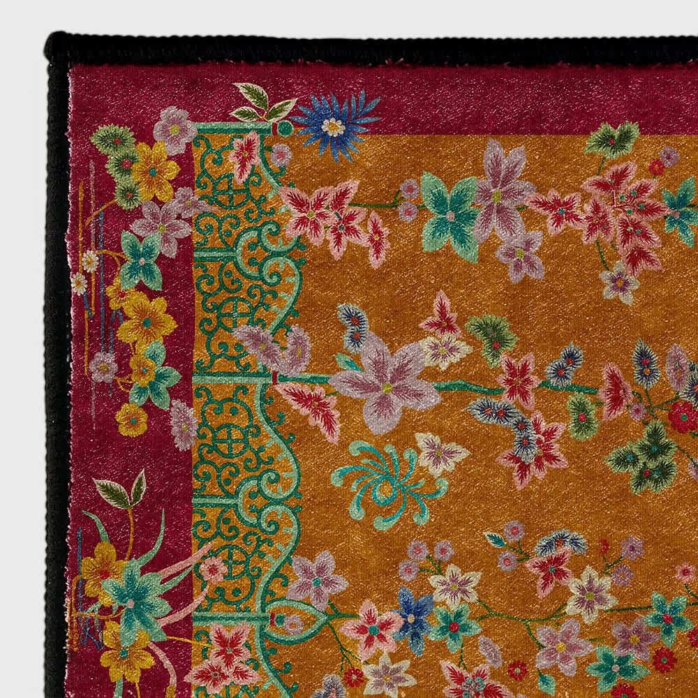Retro floral rug