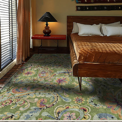 Paisley-patterned rug