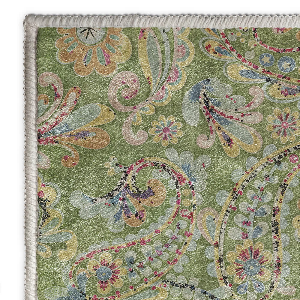 Paisley-patterned rug