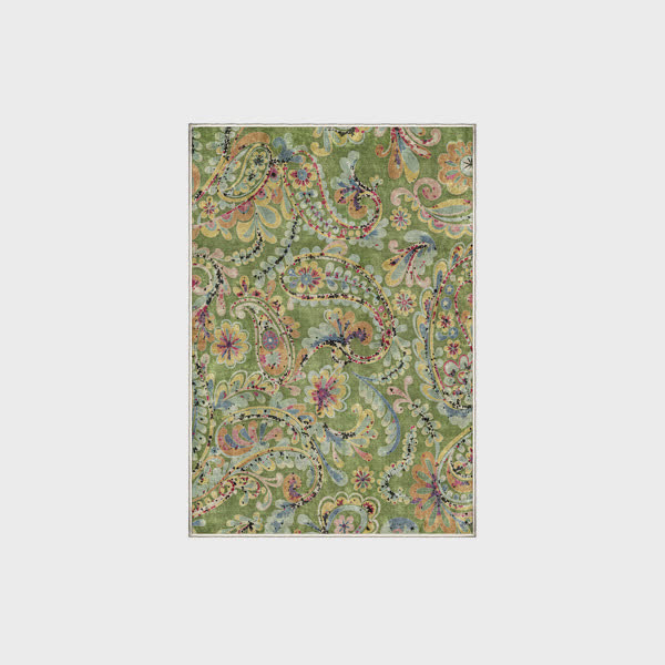 Paisley-patterned rug