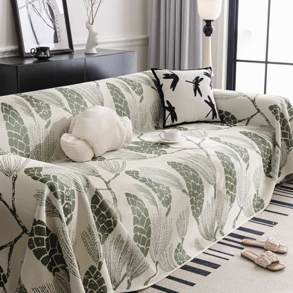 Sofa cover with pinecones