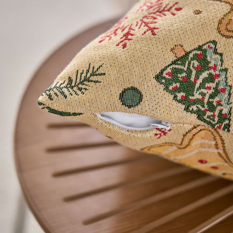 Gingerbread man Christmas pillow