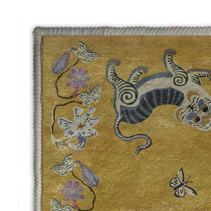 Tiger and flower rug