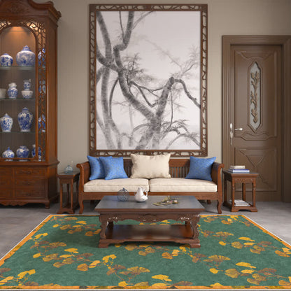 Ginkgo leaf rug