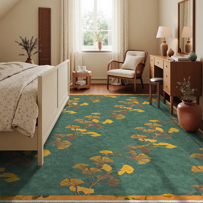 Ginkgo leaf rug