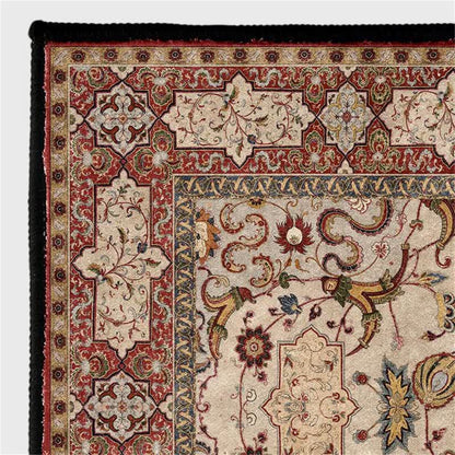 Persian rug with a floral motif