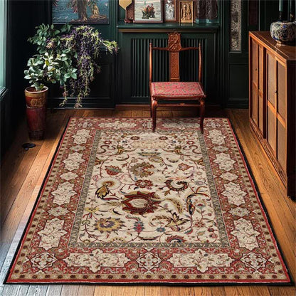 Persian rug with a floral motif