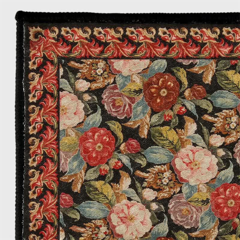Foldable floral rug