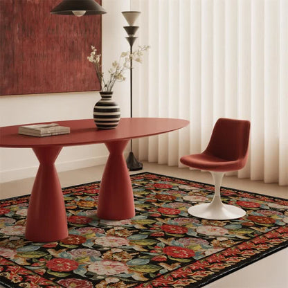 Foldable floral rug