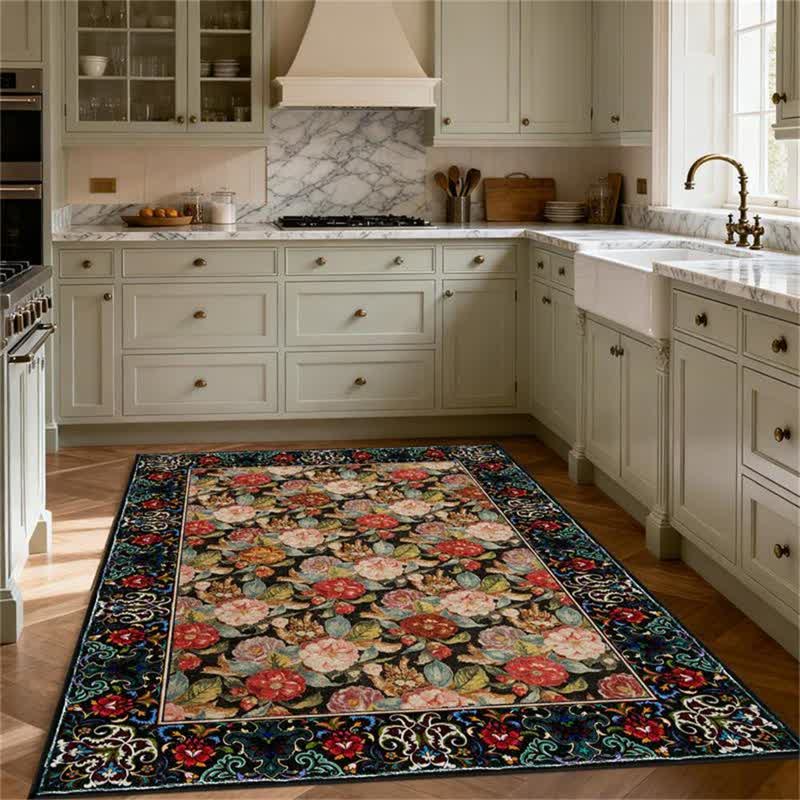 Foldable floral rug