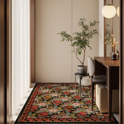Foldable floral rug