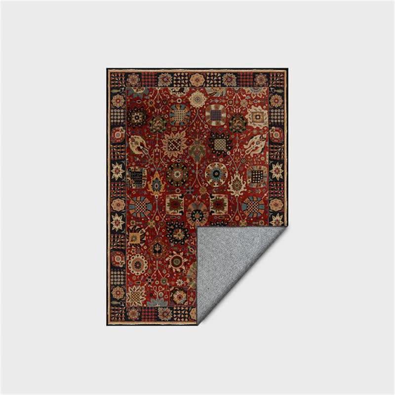 Red medallion rug