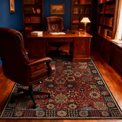 Red medallion rug