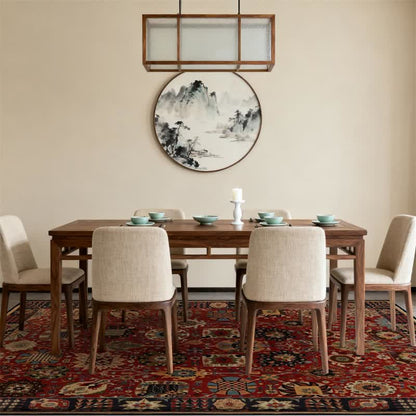 Red medallion rug