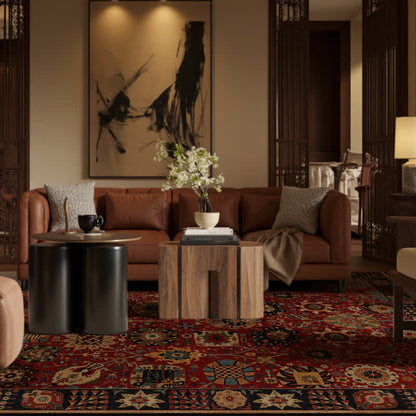Red medallion rug