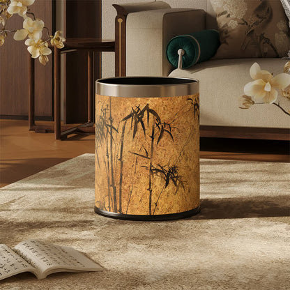 Poubelle avec motif bambou