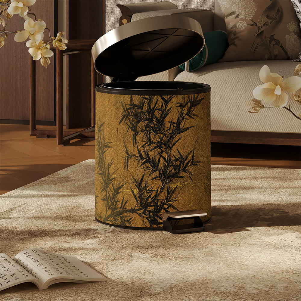 Poubelle avec motif bambou