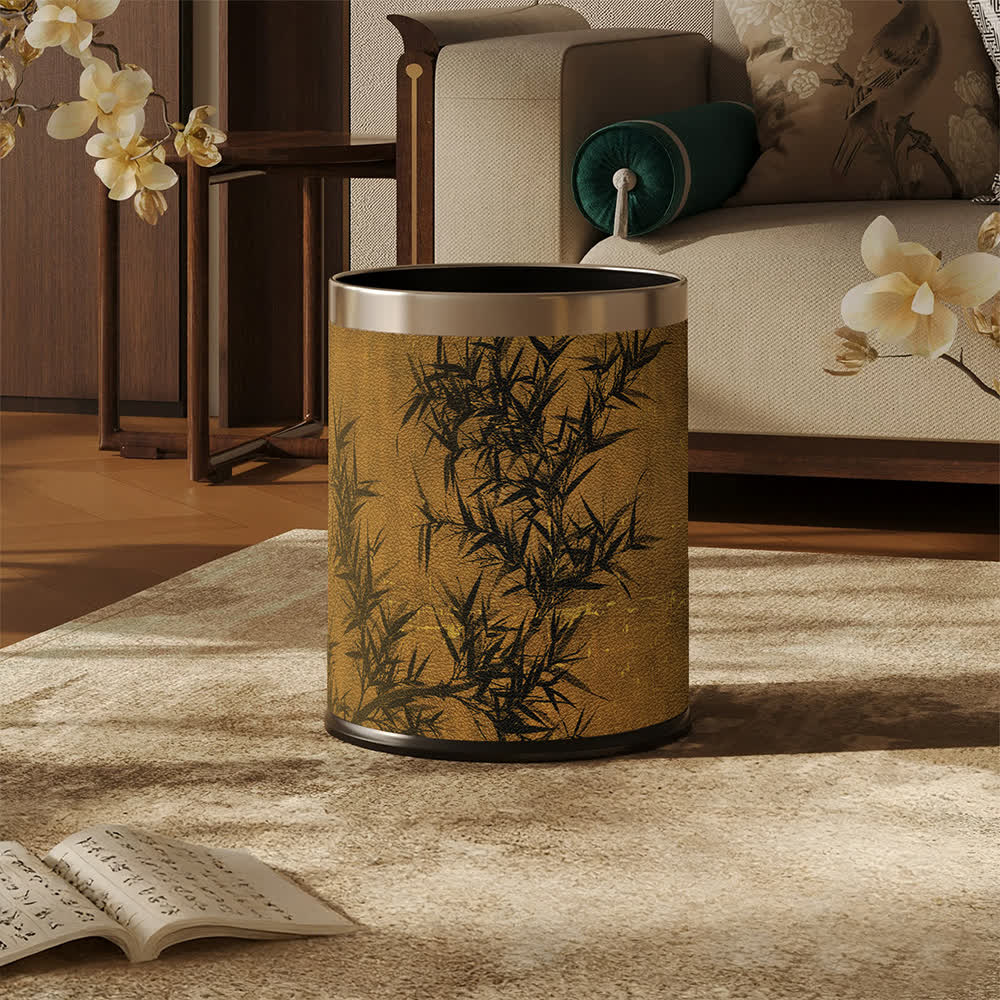 Poubelle avec motif bambou