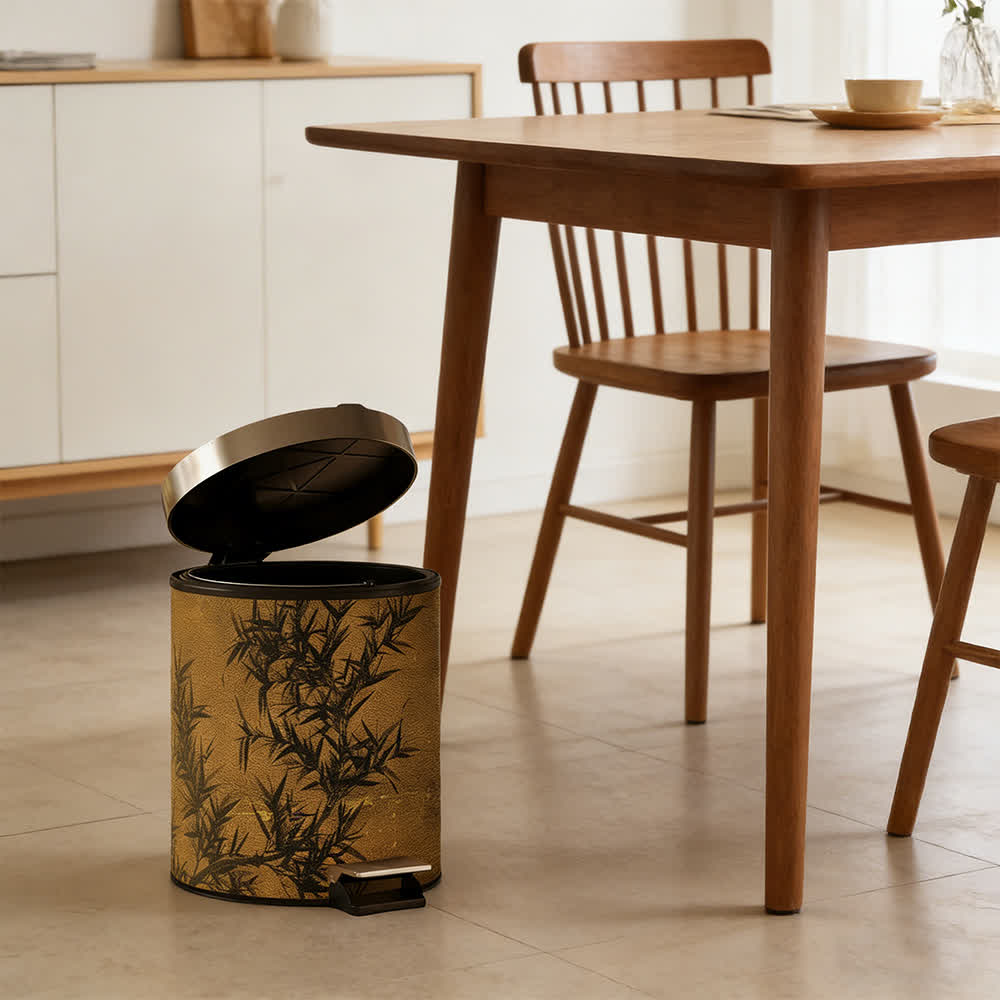 Poubelle avec motif bambou