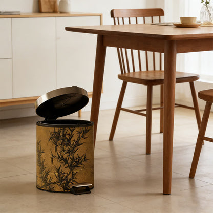 Poubelle avec motif bambou