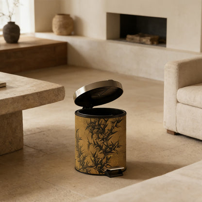Poubelle avec motif bambou
