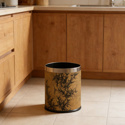 Poubelle avec motif bambou