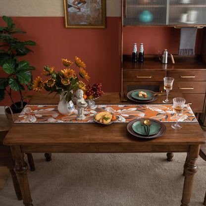 Jacquard table runner with corn pattern