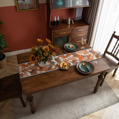 Jacquard table runner with corn pattern
