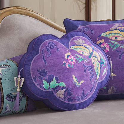 Butterfly and tassel cushion