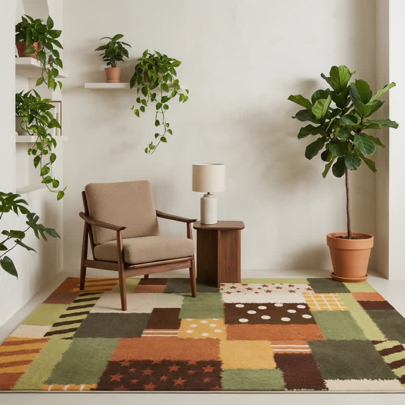 Dywan patchwork retro do prania