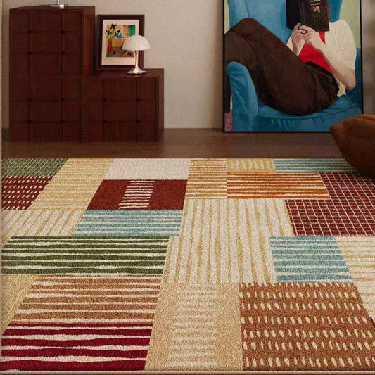 Dywan geometryczny patchwork do prania