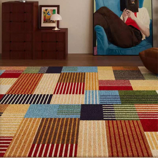 Dywan geometryczny patchwork do prania