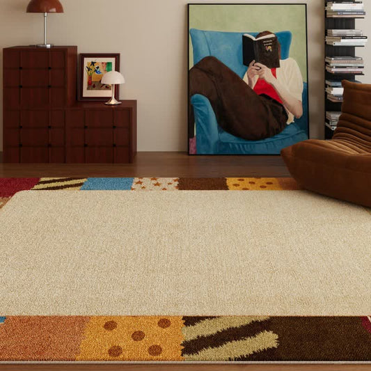 Dywan patchwork z obramowaniem do prania