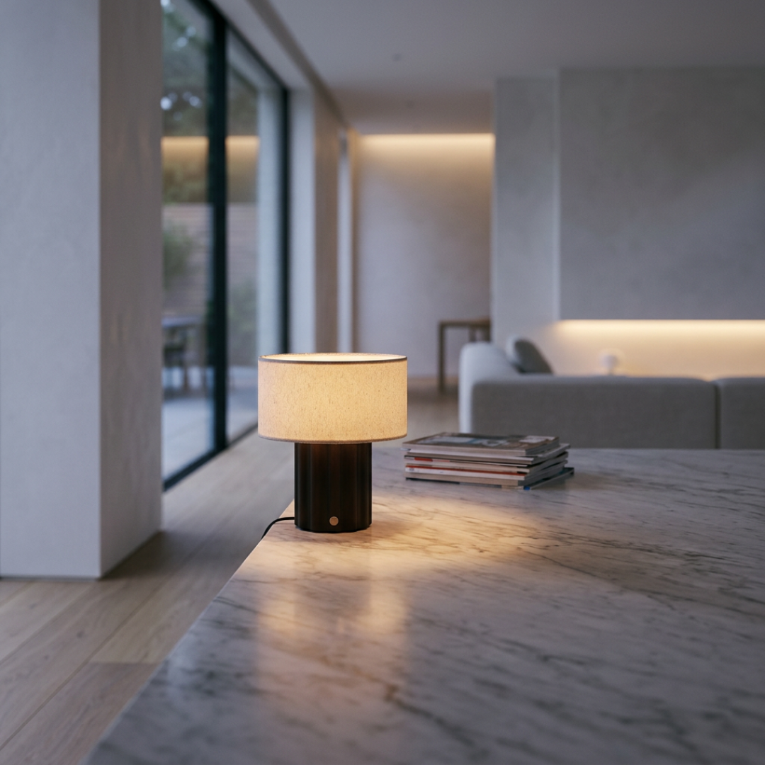 Bezdrátová stolní lampa s tienidlem