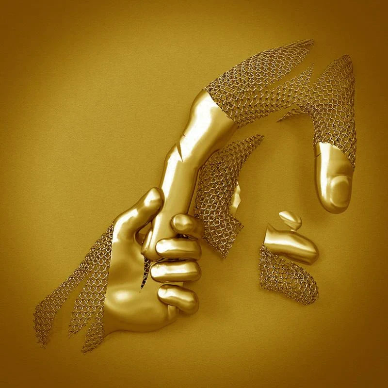 3D hands canvas print