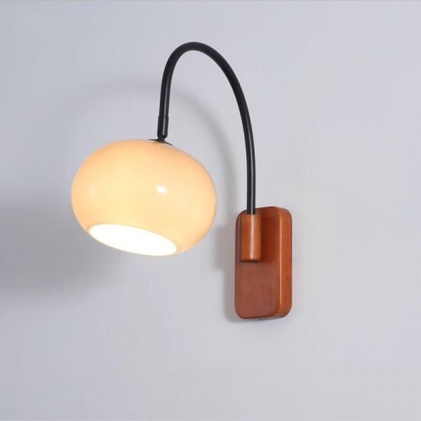 Lampa ścienna z kloszem szklanym E27 z regulowanym kątem światła do wnętrz