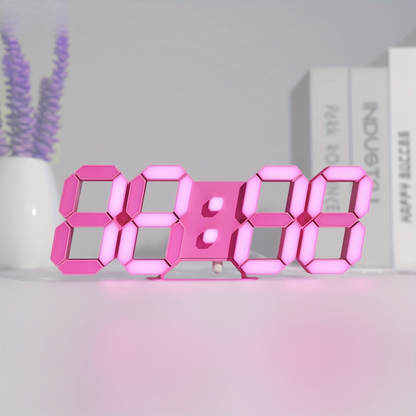 LED alarm clock with remote control and temperature display