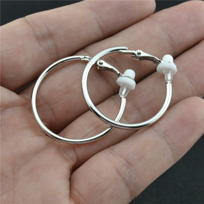 Boucles d’oreilles clips rondes