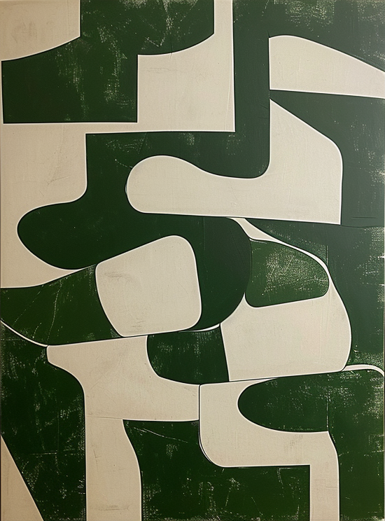 Tableau abstrait, ensemble de 3 éléments