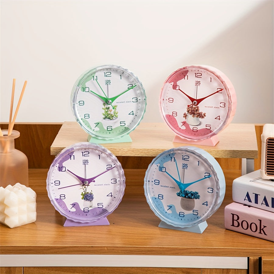 Alarm clock with a floral motif