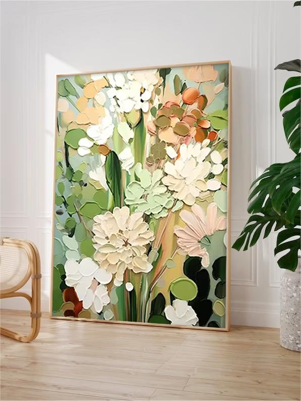 Floral canvas painting
