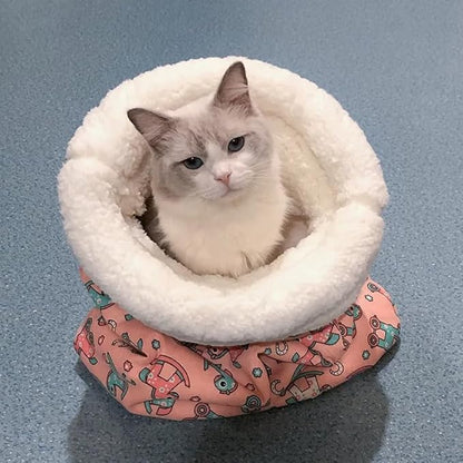 Cat sleeping bag bed