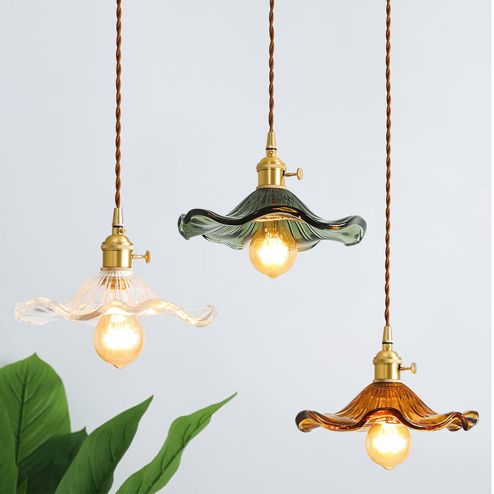 Lampe suspendue en forme de fleur
